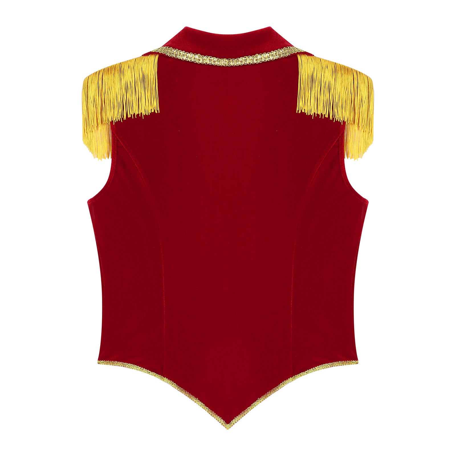 Womens Circus Ringmaster Costumes Halloween Showman Cosplay Tailcoat Lapel Vest Jacket Ringleader Lion Tamer Velvet Waistcoat