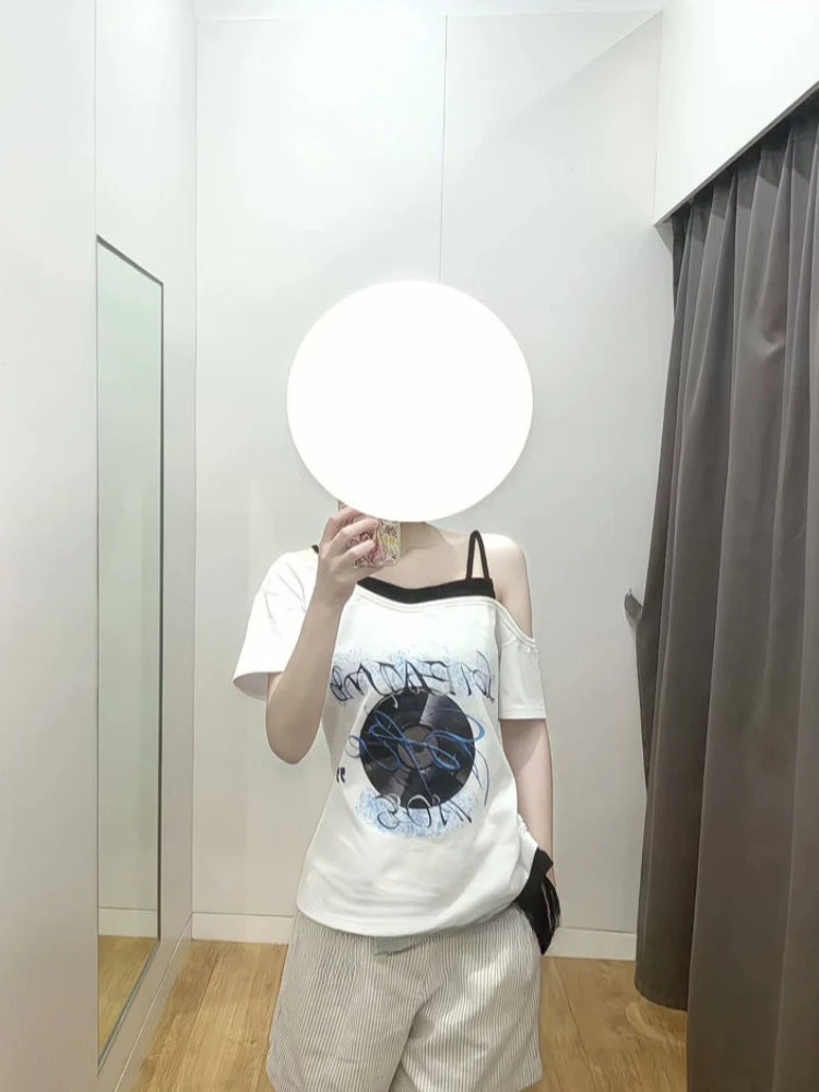 Game Love and Deepspace Leading Lady Cosplay Costume Women Faux Two-piece Short Sleeve T-shirt and Shorts Set Loungewear