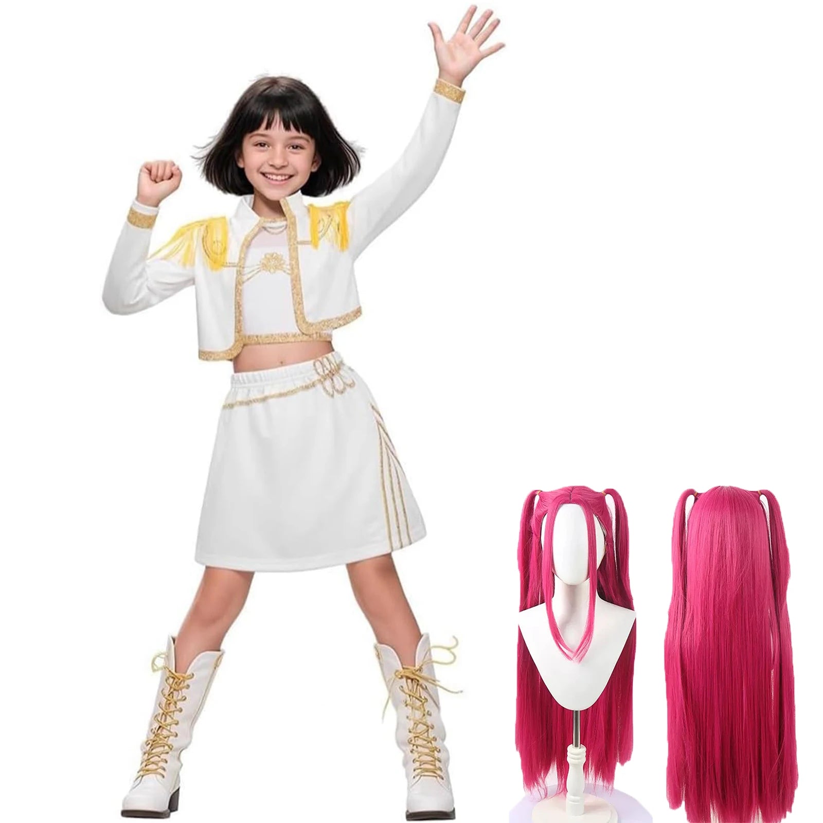 K-pop Hunters Cosplay Rumi Zoey Mira Hunt‘trix Dress Up Kpop Singer Costumes Kids for Pop Music Party