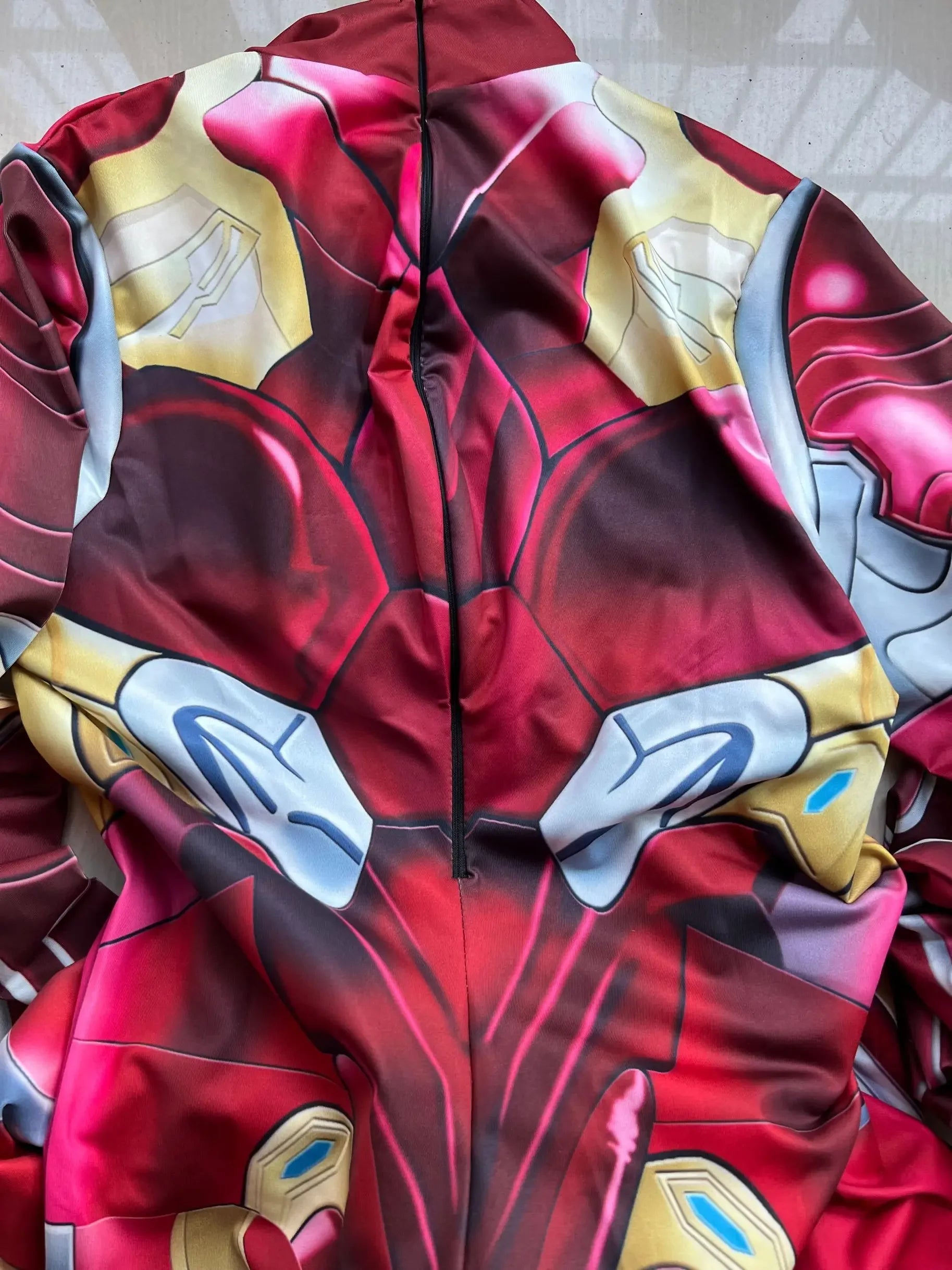 Superhero Spiderman Iron Man Bodysuit Cosplay Costume Women Slim Digital Print Jumpsuit Halloween Fancy Dress up