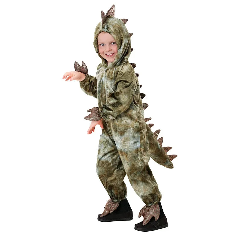 Halloween Children's Dinosaur Costumes World T-Tyrannosaurus Cosplay Jumpsuits Stage Party Cos Suits For Kids Christmas Gifts