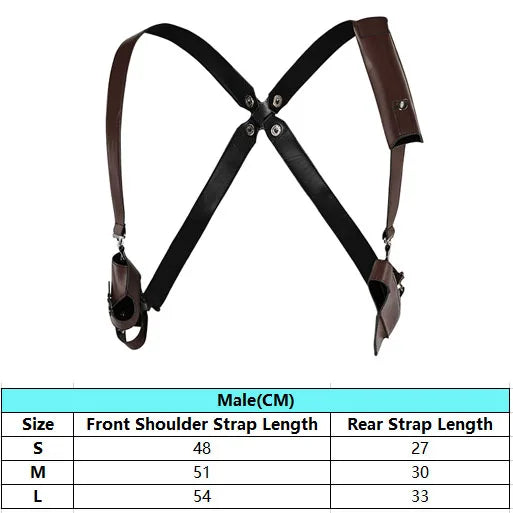 Leon Scott Kennedy Cosplay Men Back Strap Belts Gun Bag Game Resident 4 Remake Costume Accessories Halloween Carnival Props