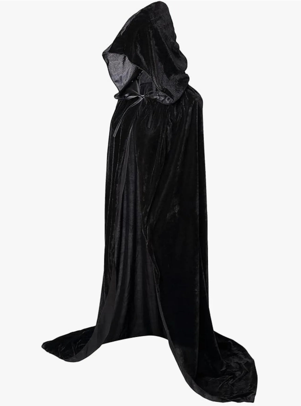 Christmas Velvet Halloween Grim Reaper Cloak long Hooded cape Unisex for  Devil Witch Wizard Christmas Cosplay red Death cloak