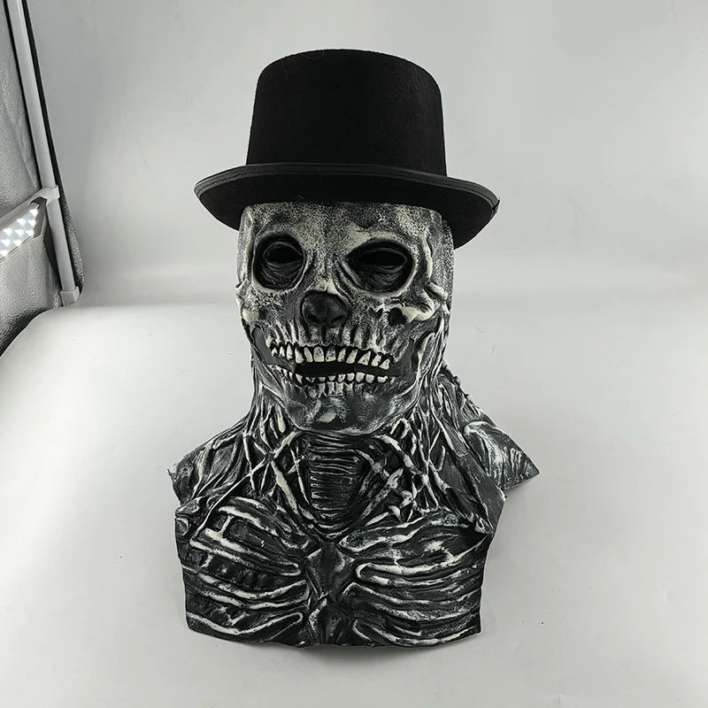 Halloween Scary Skull Mask Halloween Party Carnival Cosplay Prop Novelty Realistic Skull Latex Mask Evil Red Skull Headgear