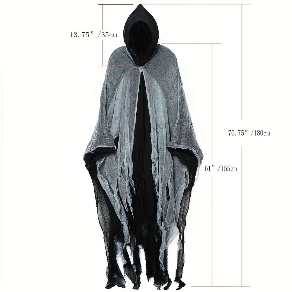 Halloween Cloak Skeleton Clothes Mask Ghost House Chamber Of Secrets Dressing Up Zombies Costume Props Halloween Gift