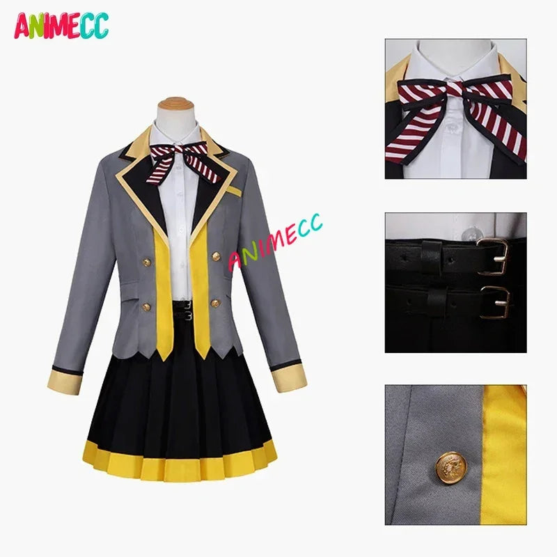 ANIMECC in Stock S-3XL Tenma Saki Hoshino Ichika Hinomori Shiho Mochizuki Honami Cosplay School Outfit Wig Halloween for Women