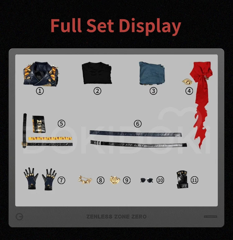 IN STOCK Lighter Cosplay Costume Game Zenless Zone Zero DokiDoki ZZZ Sons of Calydon Lighter Cosplay Arm Armor