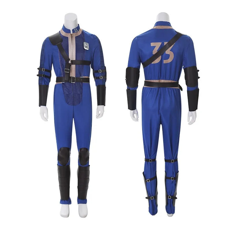 Fall Cos Out Lucy Cosplay Costume Vault 33 Female Male Survivor Suit Jumpsuit Uniform Prop Kids Halloween Party Dress Women Men