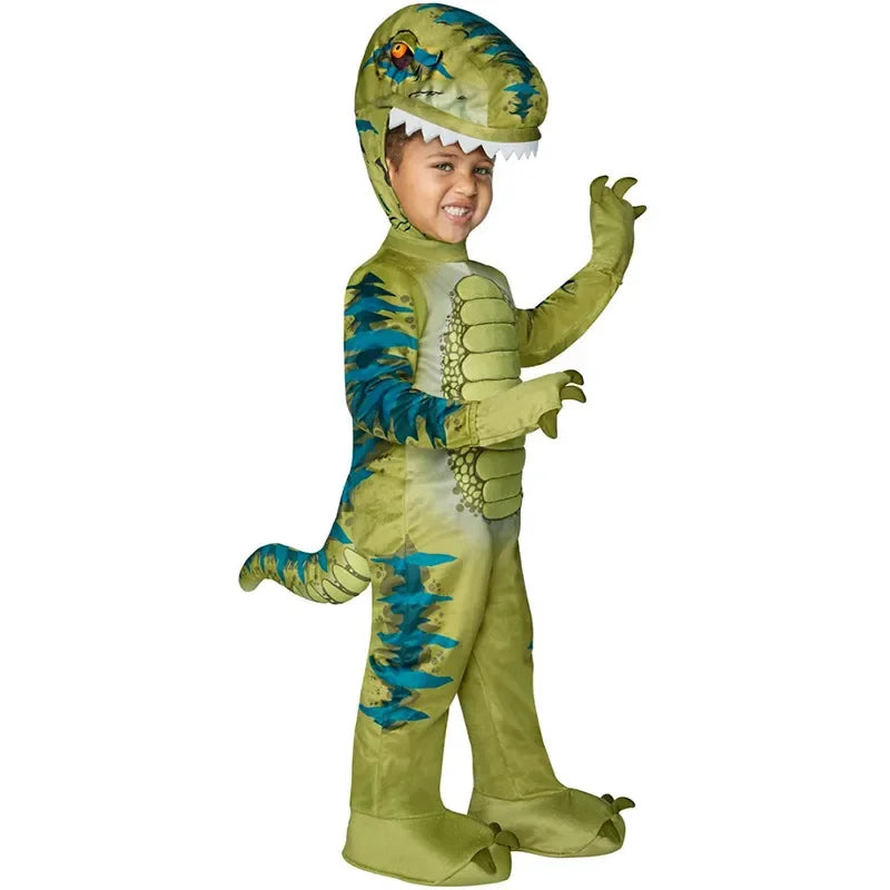 Halloween Children's Dinosaur Costumes World T-Tyrannosaurus Cosplay Jumpsuits Stage Party Cos Suits For Kids Christmas Gifts