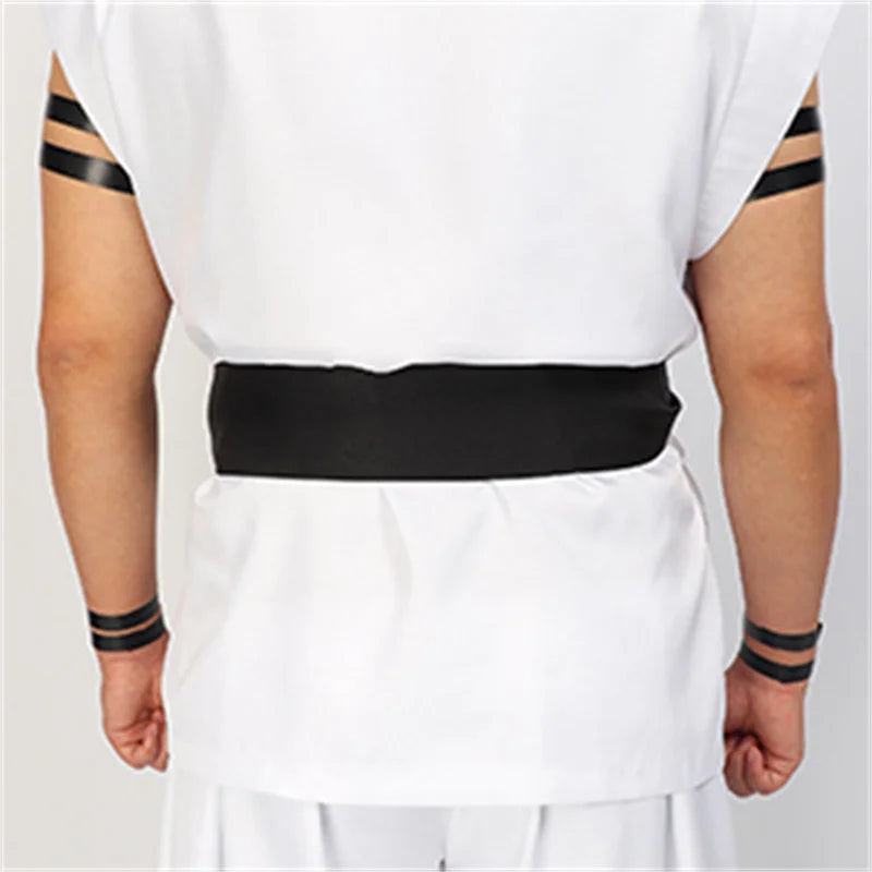 DAZCOS Ryomen Sukuna Costume White Kung Fu Suit with Tattoo Stickers Ryomen Sukuna as Megumi Showdown Cosplay Costume Full Set