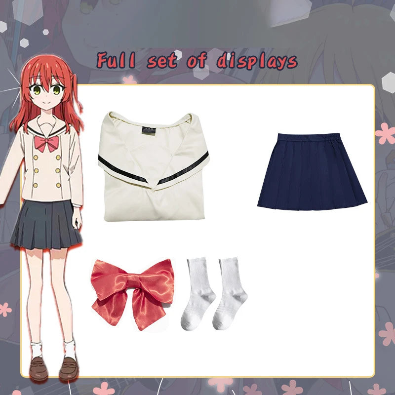 Yamada Ryo Kita Ikuyo Ijichi Nijika Gotoh Hitori Cosplay Costume BOCCHI THE ROCK! Adult Carnival Uniform Wig Anime Halloween