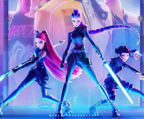 Anime KPOP Huntrix Mira Rumi Zoey Cosplay Kids Costume Wig KPop Demon Hunters Uniform For Women Girls Halloween  Party Props