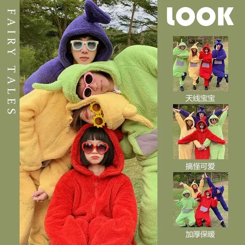 Anime TeleCostubbies Costumes For Adult Kids SoftLala Home Clothes Cosplay Long Sleeves Piece Pajamas Costume Party Wear