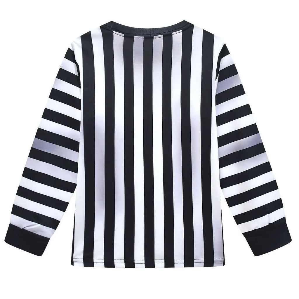 Halloween Lydia Red Horror Ghost Bride Cosplay Dress for Girls boys B-Beetle Juice 2 Black White Pattern Role Playing Costumes