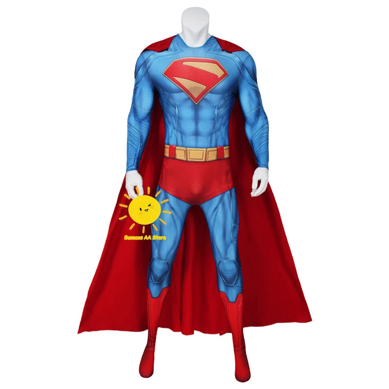 BEAST KINGDOM Superman 2025 Cosplay Kal-El Cosplay Costume An Inheritance Skintight Jumpsuit Cloak Movie Halloween Cos Adult Men