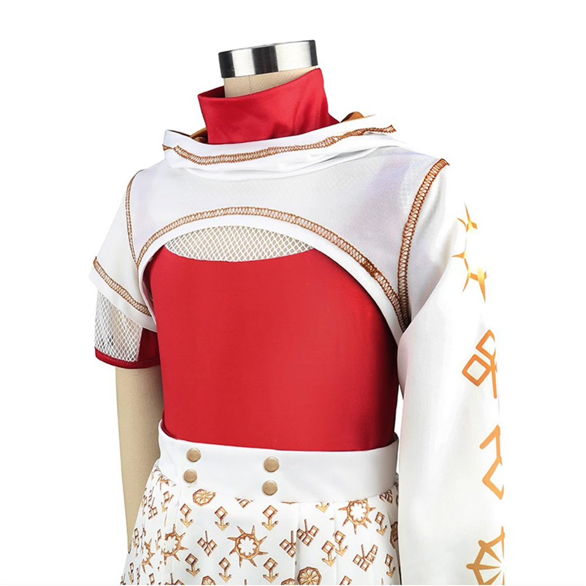 2025 Nova Zombies Cheerleader Costume Girls Mesh Top Short Skirt/Pants Hooded Coat Uniform Set Zombies for Children