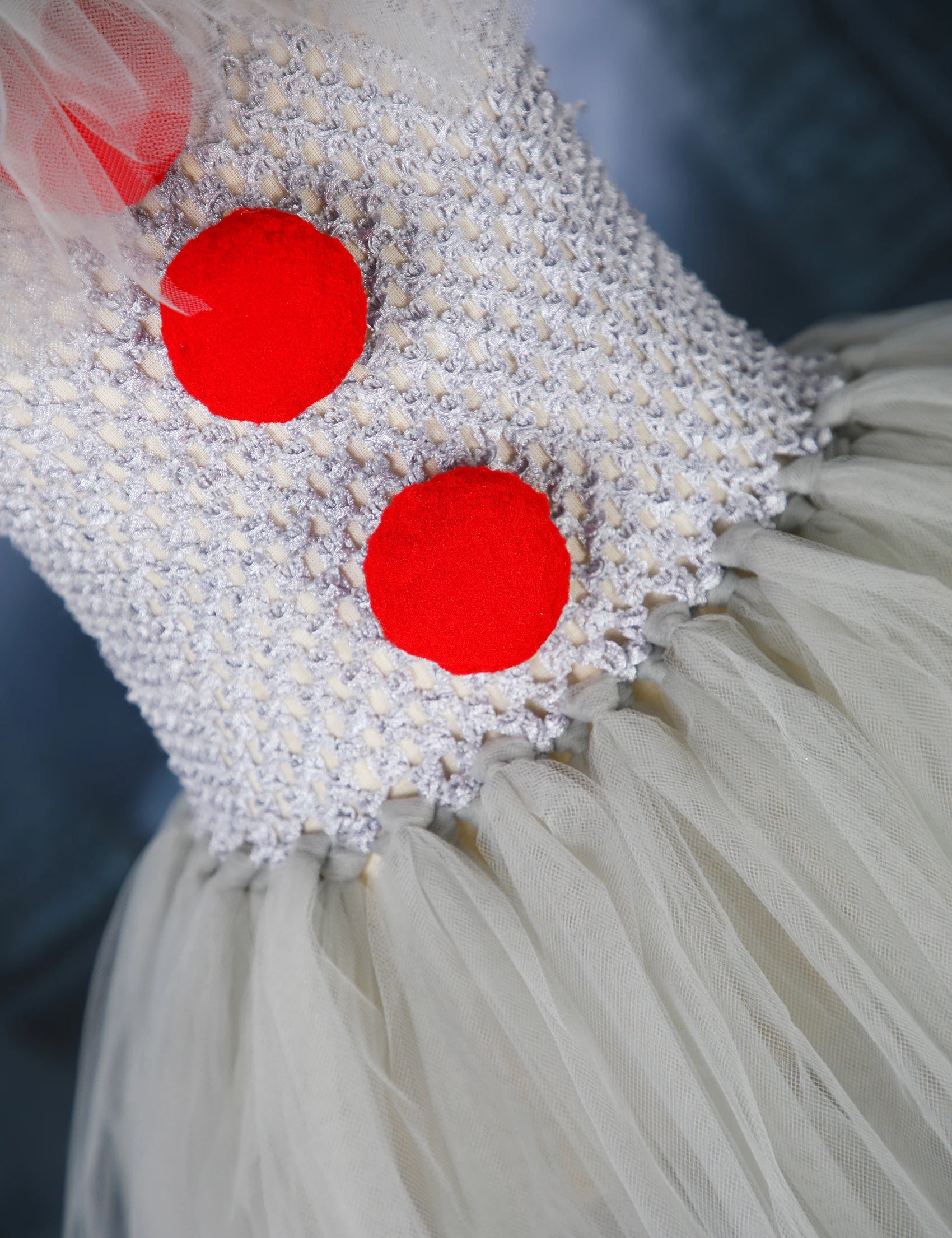 Gray Joker Girls Halloween LED Light Up Costume Tutu Dress Creepy Clown Kids Tulle Dress Carnival Party Cosplay Clothing 2-12Y