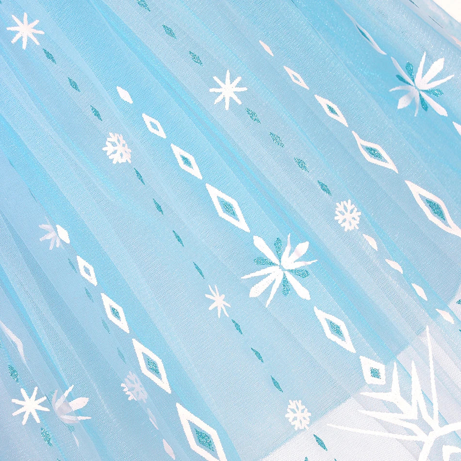 Elsa Girls Dress Frozan Cosplay Costume Princess Dresses Queen Snow Queen Wedding Luxurious With Cloak Carnival Gown Dresses Up