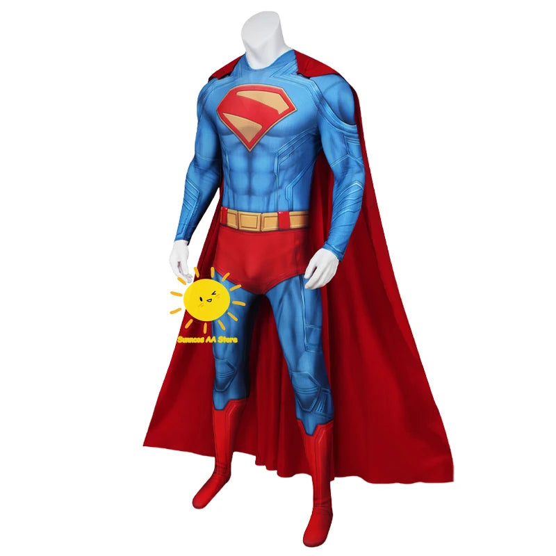BEAST KINGDOM Superman 2025 Cosplay Kal-El Cosplay Costume An Inheritance Skintight Jumpsuit Cloak Movie Halloween Cos Adult Men