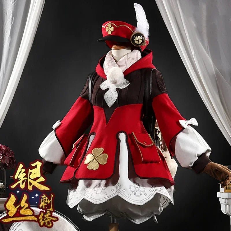 Klee Cosplay Anime Game Genshin Impact  Klee Spark Knight Cute Uniform Playfulness Outfit Dress Cosplay Costume Halloween