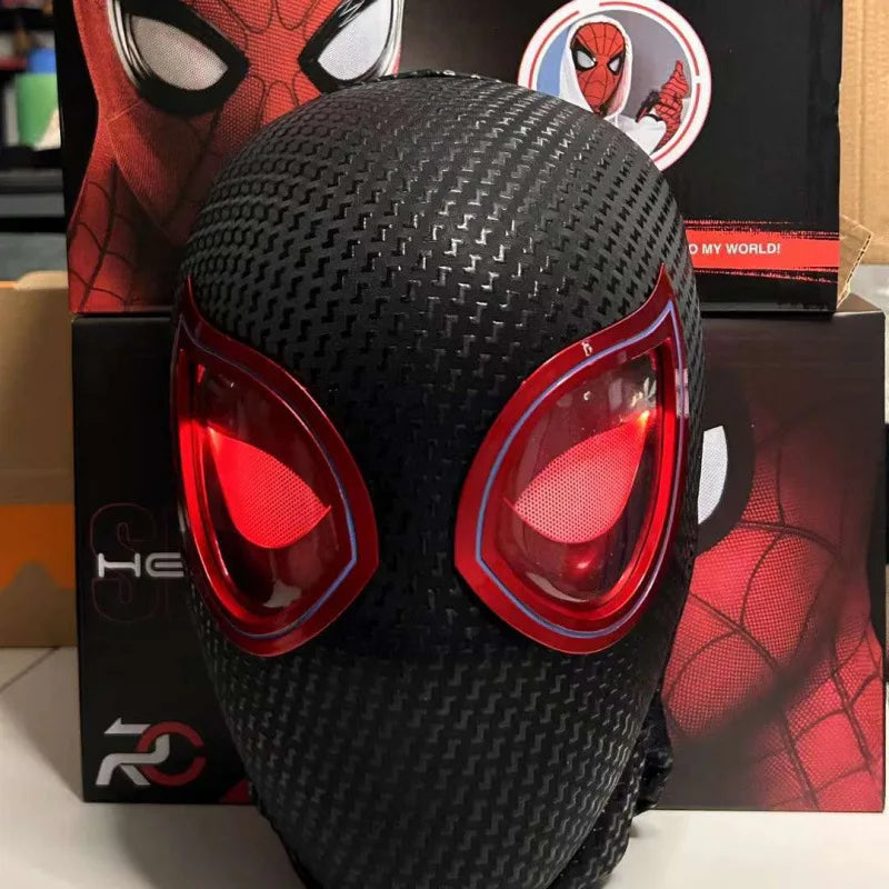 Spider-Man Mask Halloween Cosplay For Adults Gift Spider Man  Masks Remote Moving Eyes Christmas Gift Miles Adult Spiderman mask