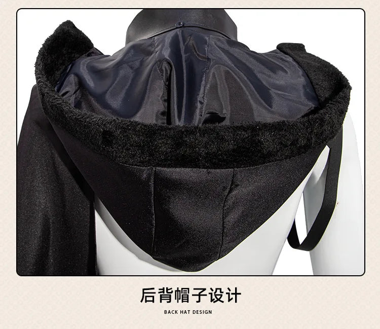Mens Assassin Halloween Costume Pirate Cosplay Medieval Armor Shawl Cape Gothic SteamPunk Warrior Hooded Cloak Cape