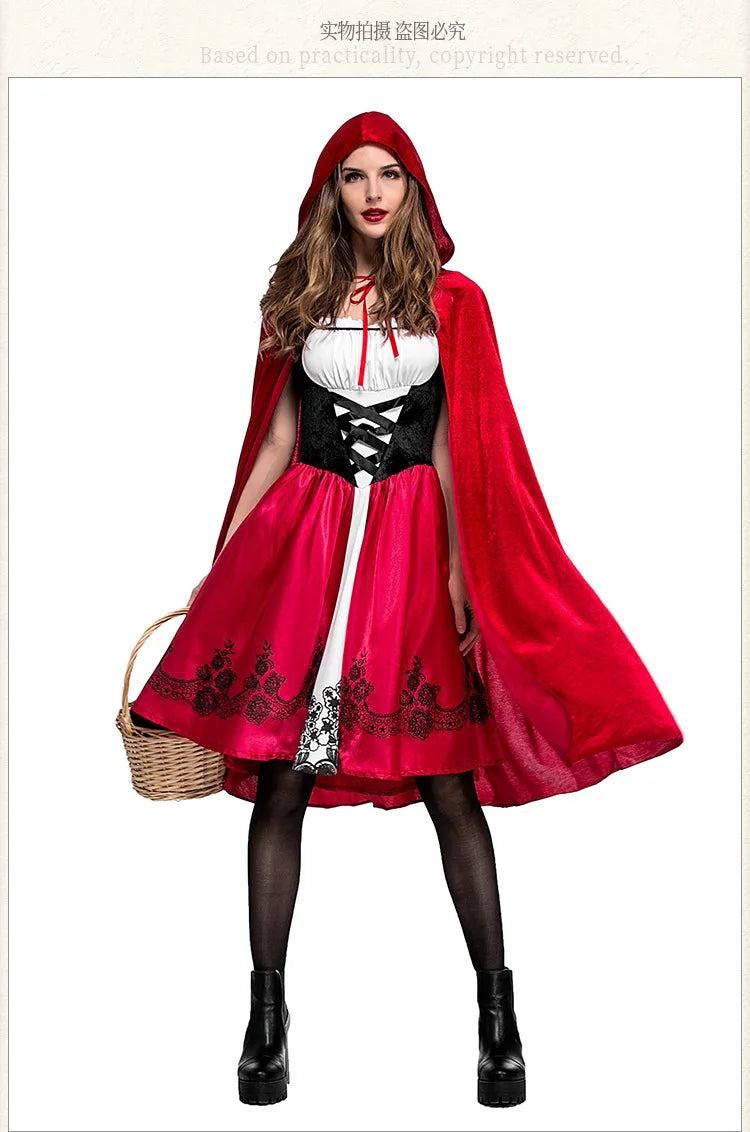 Little Red Riding Hood Modern Version of Stage Performance Clothing Shawl Adult Girls Personality Cosplay Game Uniform Costumes