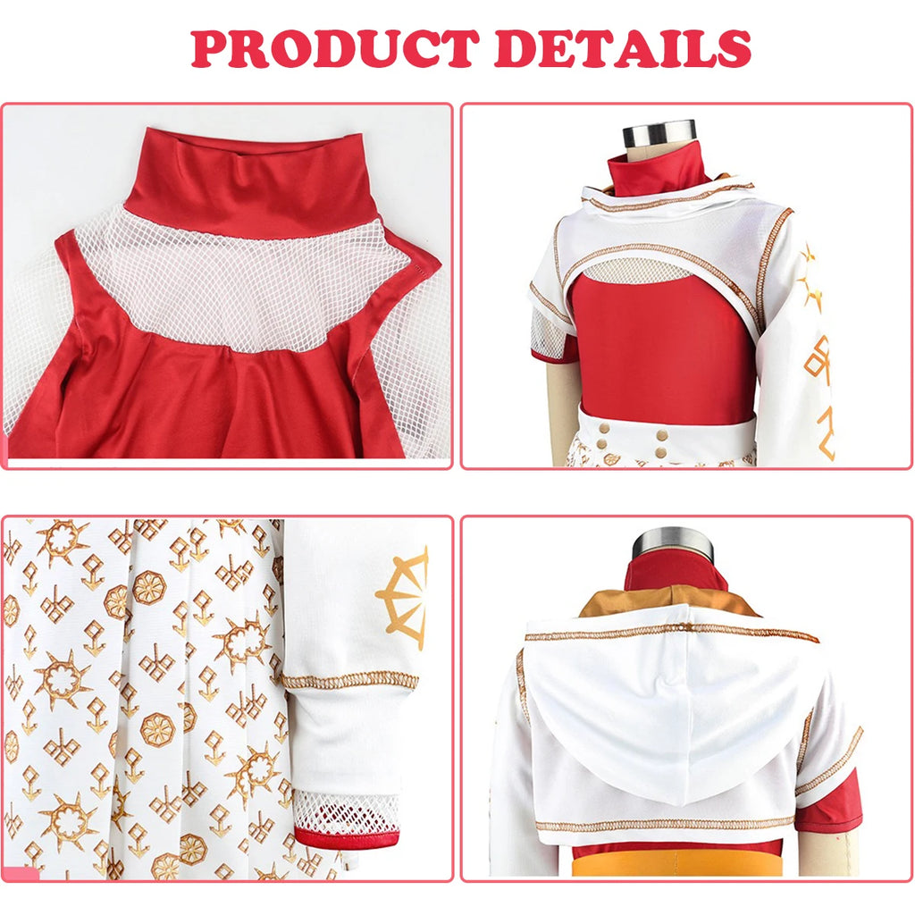 2025 Nova Zombies Cheerleader Costume Girls Mesh Top Short Skirt/Pants Hooded Coat Uniform Set Zombies for Children