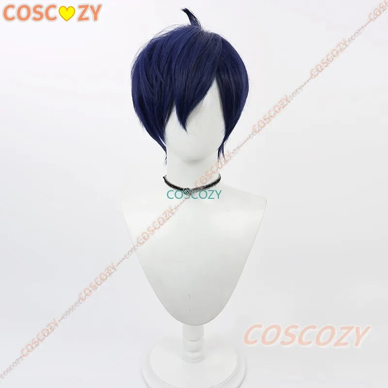 New Game P3 Makoto Yuki Cosplay Costume Wig Gekkoukan High School Uniform Embroidery Black Suit Pants Shirt Daily Wearing Gifts