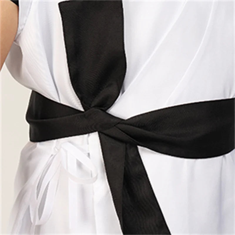 DAZCOS Ryomen Sukuna Costume White Kung Fu Suit with Tattoo Stickers Ryomen Sukuna as Megumi Showdown Cosplay Costume Full Set