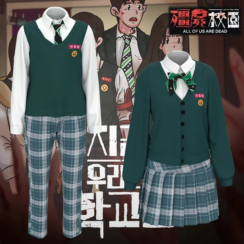 All of Us Are Dead Cosplay 지금 우리 학교는 Sweatshirt Men Casual Zip Up Uniform Jacket Coat Pants Print Joggers Trousers