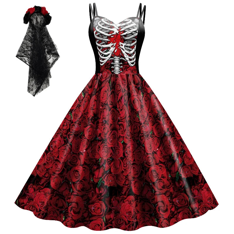 Kids Halloween Cosplay Vampire Costume Girl Black Tutu Dress Carnival Costumes for Kids Gothic Horror Clothes Halloween Gifts