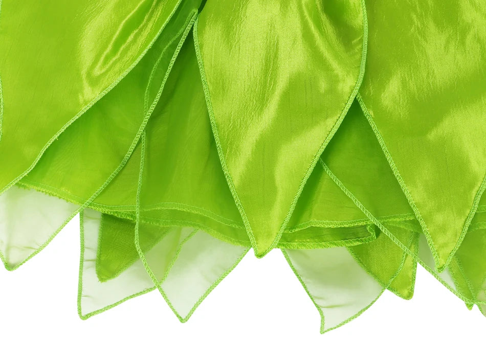 Girls Costume Halloween Costume for Kids Green Fancy Dress Fairy Princess Cosplay Carnival Party