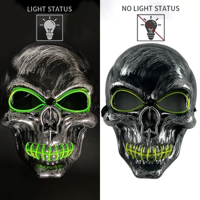 Newstyle Led Captain Hat Halloween Masquerade Pirate Theme Party Cosplay Captain Costumes Accessories Light Up Skull Pattern Hat