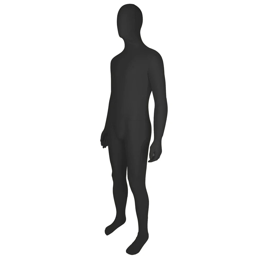 Dancing Full Body Zentai Adult Novelty Cosplay Costumes Spandex Black Suit Tight One Piece Catsuit Halloween Men Women Bodysuit