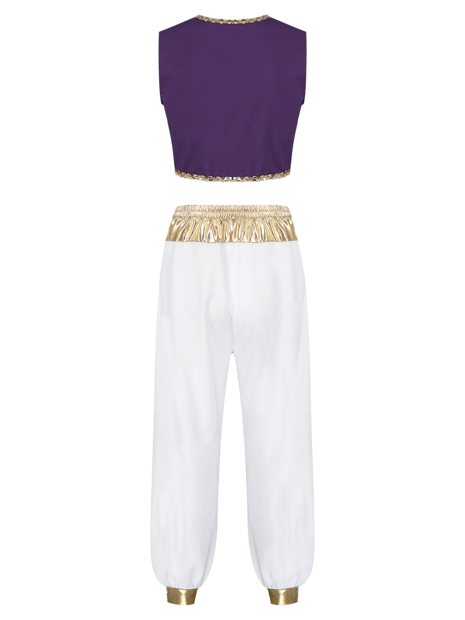 Aladin Costume Men Arabian Prince Cosplay Dress Up Waistcoat Top Harem Pants Suit Halloween Theme Party Carnival Stage Dancewear