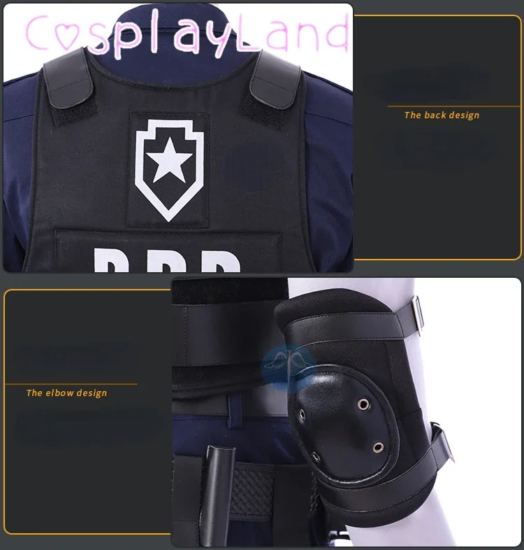 Resident 2 Cosplay Re Leon Scott Kennedy Cosplay Costume with Leon Vest Men Halloween Costumes Masqurade Comic Con Roleplay Suit