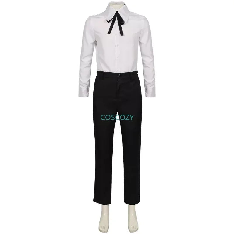 New Game P3 Makoto Yuki Cosplay Costume Wig Gekkoukan High School Uniform Embroidery Black Suit Pants Shirt Daily Wearing Gifts