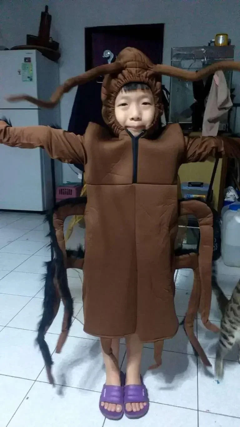 Eraspooky Funny Family Group Cosplay Carnival Cockroach Costume Adults Unisex Animal Jumpsuit Halloween Costume For Kids QW7622