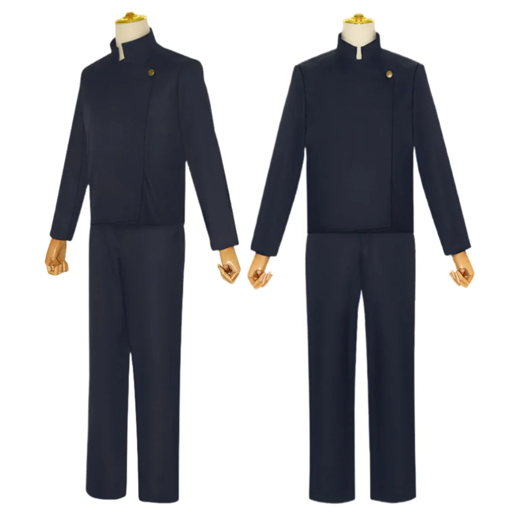 Gojo Satoru Cosplay Costumes pour hommes, Anime  iforme de lycée, Perruque trempée, Costume d'Halloween, Vêtements pour adultes