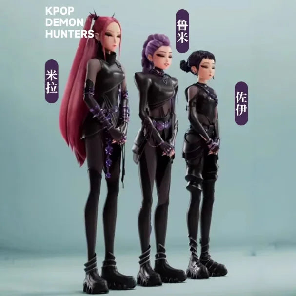 Anime KPOP Huntrix Mira Rumi Zoey Cosplay Kids Costume Wig KPop Demon Hunters Uniform For Women Girls Halloween  Party Props