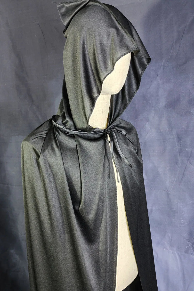 Halloween Grim Reaper Costume Set Halloween Cape Adult Kid Role Playing Props Grim Reaper Ghost Scythe Mask and Gloves Unisex