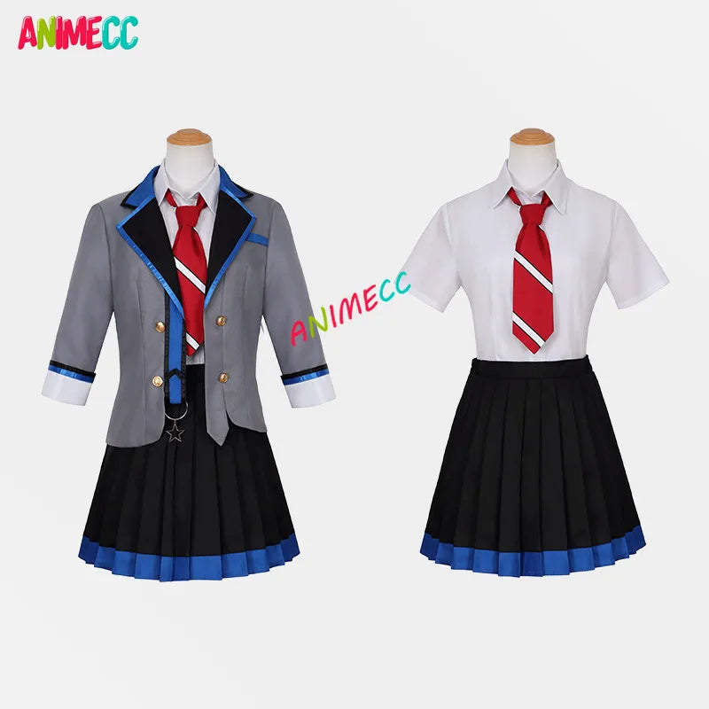 ANIMECC in Stock S-3XL Tenma Saki Hoshino Ichika Hinomori Shiho Mochizuki Honami Cosplay School Outfit Wig Halloween for Women