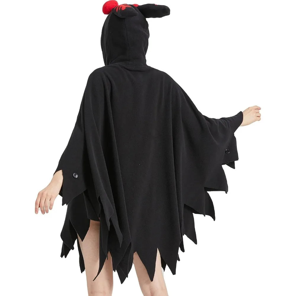 Unisex Mothman Costume, Mothman Cosplay Hooded Christmas Costumes Party Cape, Halloween Costumes Party Dress Up