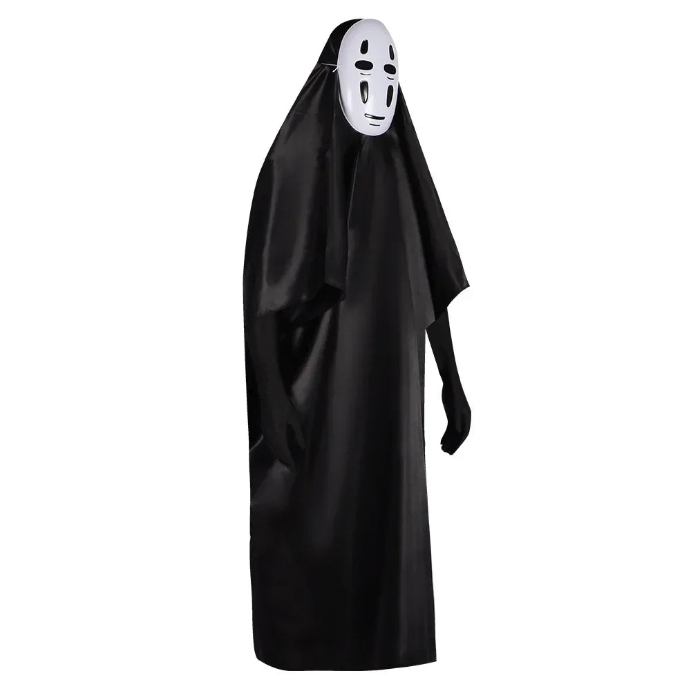 Japanese No Face Man Cosplay Costume Unisex Halloween Anime Carnival Party Adult Clothing Including Ghost Mask Gloves Comic Con