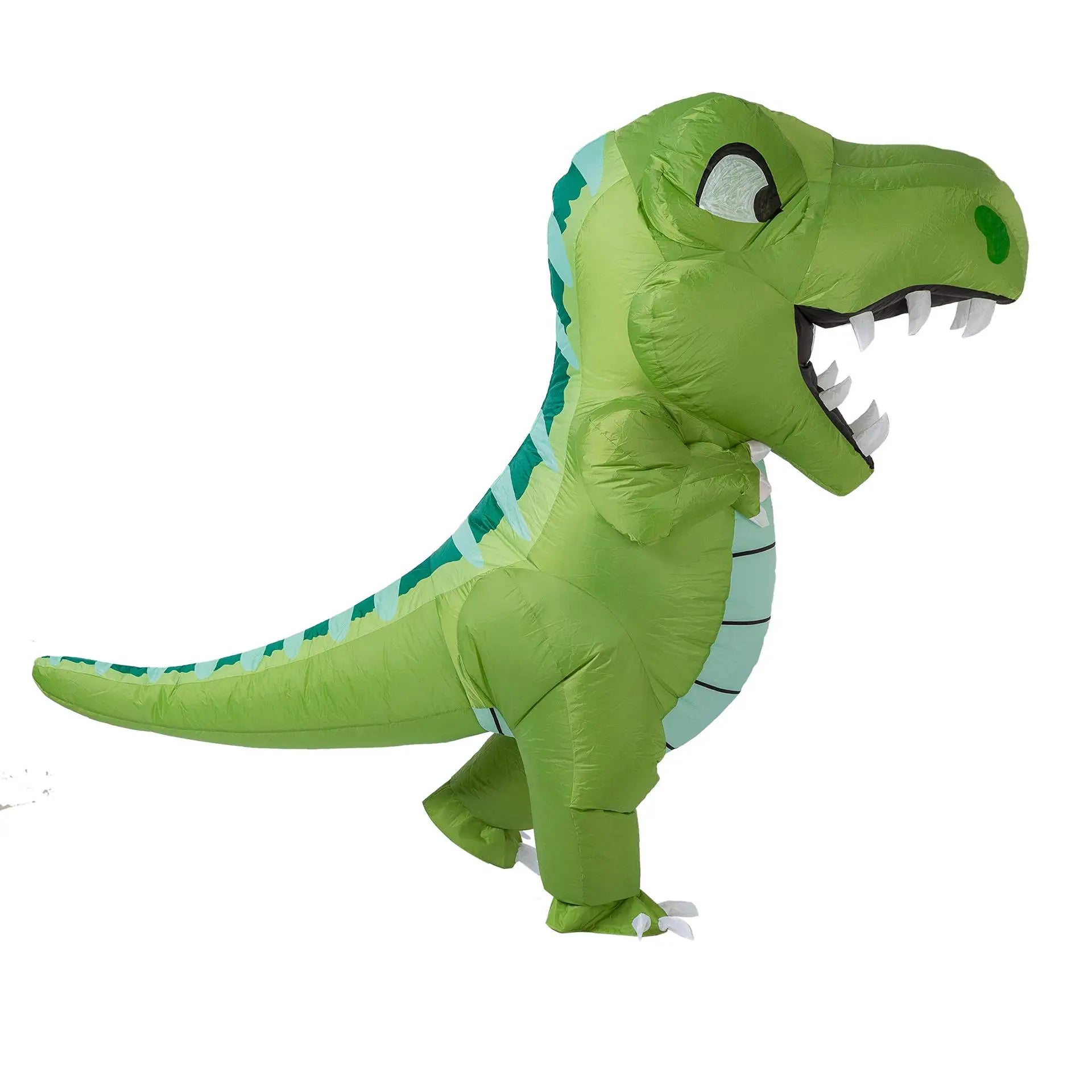 Funny Cartoon Big Mouth Inflatable Green Dinosaur Cosplay Costume Adult Halloween Carnival Party