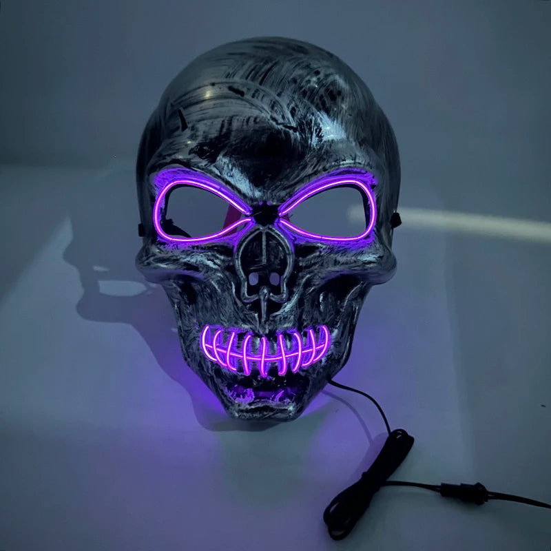 Newstyle Led Captain Hat Halloween Masquerade Pirate Theme Party Cosplay Captain Costumes Accessories Light Up Skull Pattern Hat