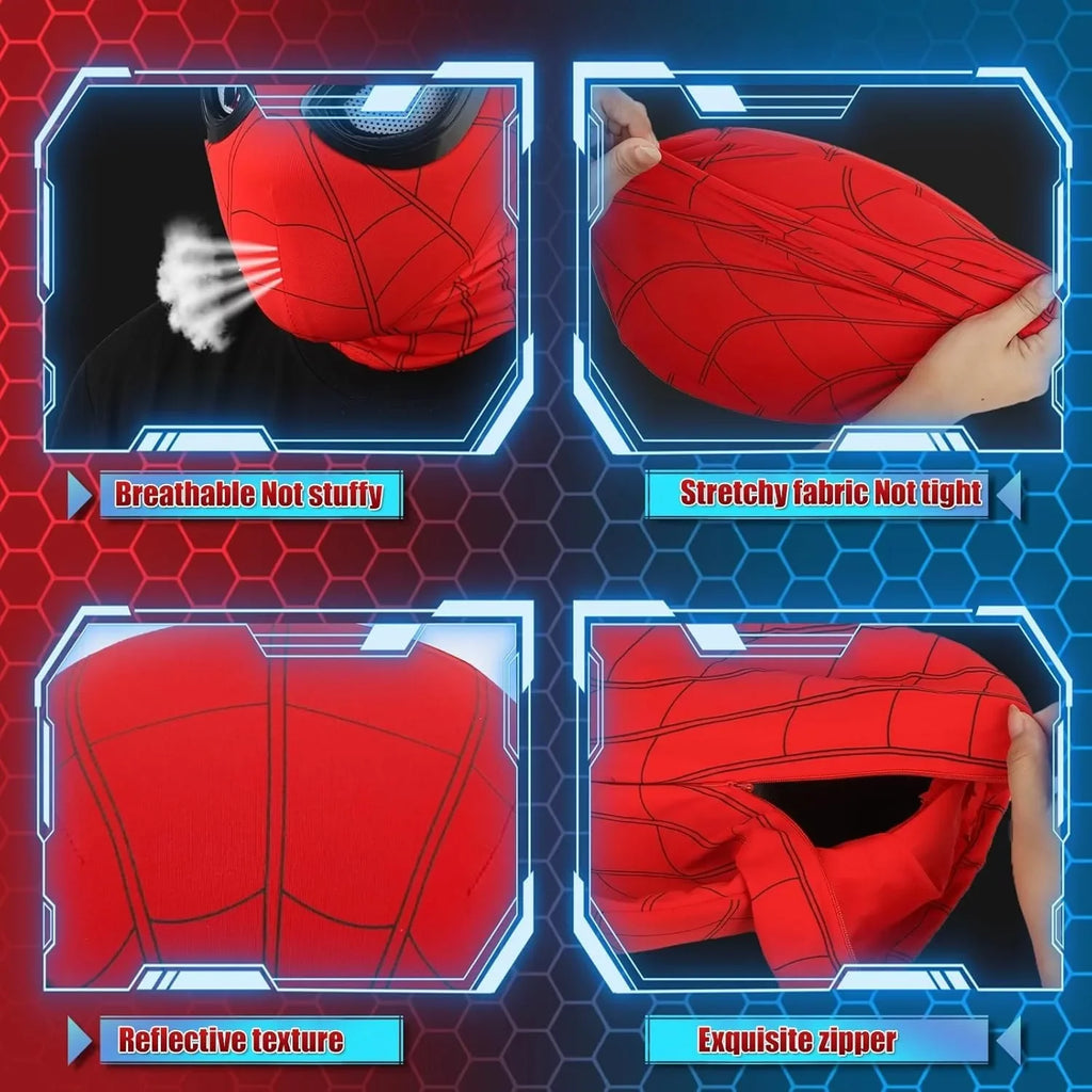 Spider-Man Mask Halloween Cosplay For Adults Gift Spider Man  Masks Remote Moving Eyes Christmas Gift Miles Adult Spiderman mask