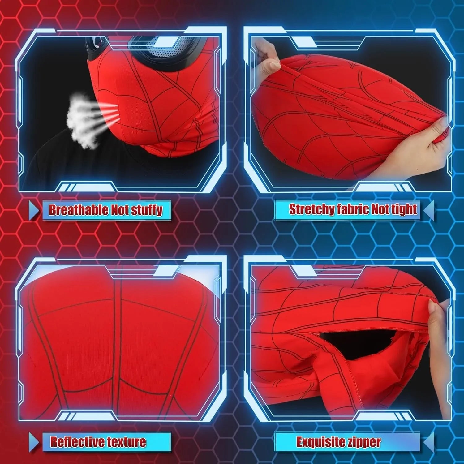 Spider-Man Mask Halloween Cosplay For Adults Gift Spider Man  Masks Remote Moving Eyes Christmas Gift Miles Adult Spiderman mask