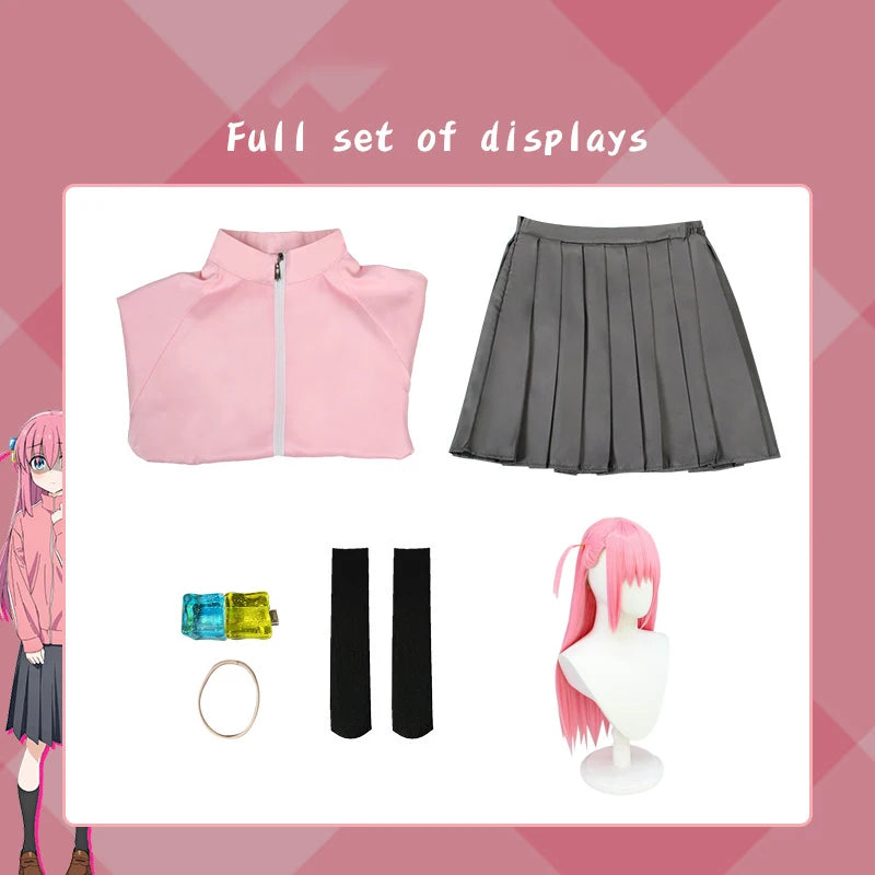 Yamada Ryo Kita Ikuyo Ijichi Nijika Gotoh Hitori Cosplay Costume BOCCHI THE ROCK! Adult Carnival Uniform Wig Anime Halloween